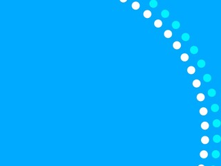 明るい青色の背景　シンプルな水玉模様