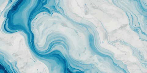 Top view on blue and white ocean wave background. Water  ocean wave white and soft blue aqua, teal and marble texture.