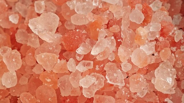 Close-up of Himalayan salt for cooking.