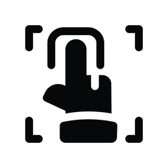 fingerprint scanner solid icon. vector icon for your website, mobile, presentation, and logo design.