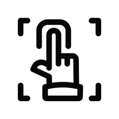 fingerprint scanner line icon. vector icon for your website, mobile, presentation, and logo design.
