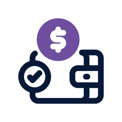 save money dual tone icon. vector icon for your website, mobile, presentation, and logo design.
