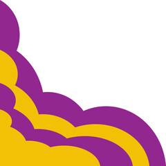 Corner Colorful Abstract Cloud Design