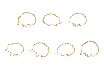 Echidna Outline Icon Set