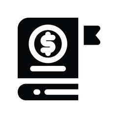 financial education solid icon. vector icon for your website, mobile, presentation, and logo design.