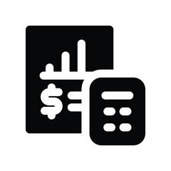 budgeting solid icon. vector icon for your website, mobile, presentation, and logo design.