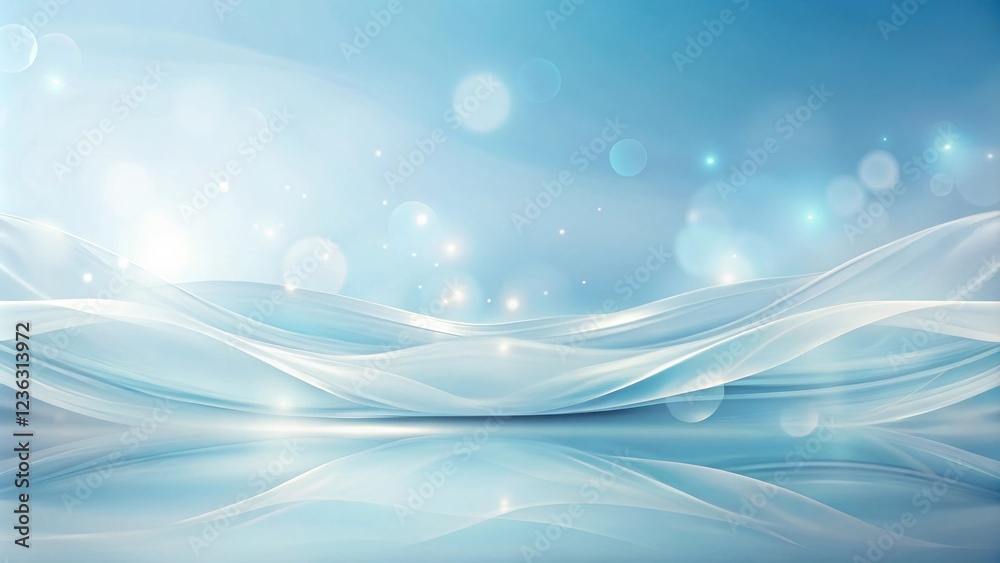 Poster Abstract Blue Background with Soft Light and Curved Lines