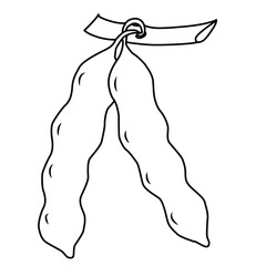 Cute cartoon hand drawn vector tamarind outline.