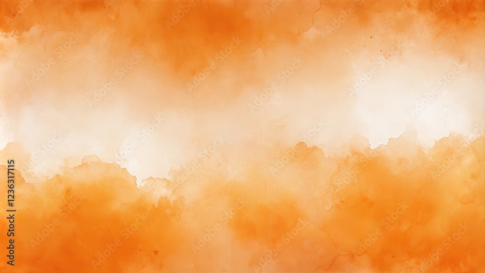 Poster abstract watercolor background with gradient transition from orange to white