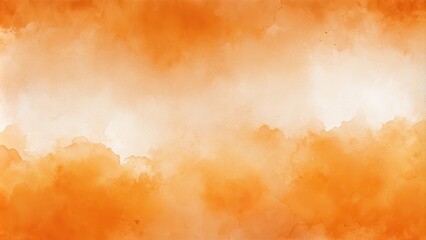 Abstract Watercolor Background with Gradient Transition from Orange to White