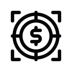 focus line icon. vector icon for your website, mobile, presentation, and logo design.