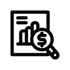market analysis line icon. vector icon for your website, mobile, presentation, and logo design.
