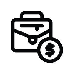 briefcase line icon. vector icon for your website, mobile, presentation, and logo design.