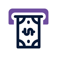 atm machine dual tone icon. vector icon for your website, mobile, presentation, and logo design.