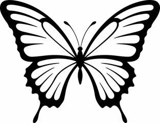 butterfly silhouette set. butterfly vector illustration. butterfly isolated vector on white...