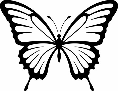 butterfly silhouette set. butterfly vector illustration. butterfly isolated vector on white background.