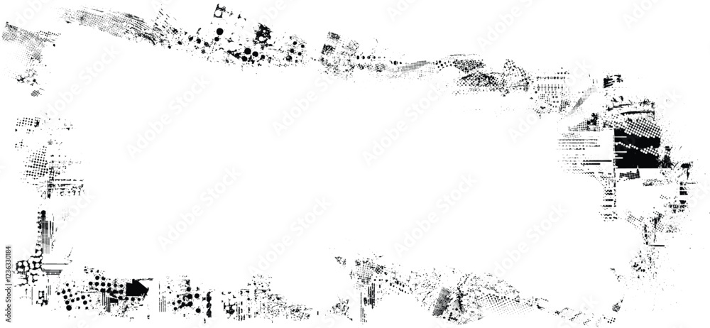 Leinwandbilder Vector border frames with rough edges . Irregular frame template collection . distress texture . Grunge frame borders isolated on the background . Rough edges effect . 