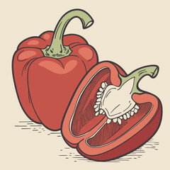 illustration of a pepper