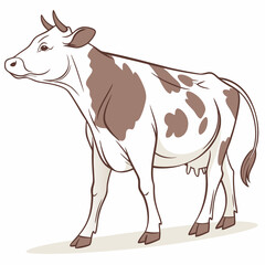 cow cartoon isolated on white