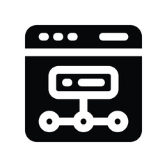 web hosting solid icon. vector icon for your website, mobile, presentation, and logo design.