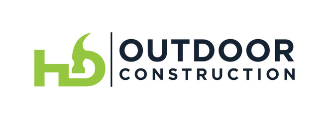 d and h logo design vector