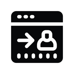 login solid icon. vector icon for your website, mobile, presentation, and logo design.