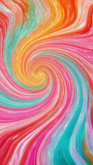 Obraz premium A candy swirl gradient background with vibrant pink, yellow, mint green, and sky blue hues, creates a cheerful and playful atmosphere