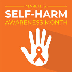 Vector illustration on the theme of Self Injury Awareness Month to raises awareness about self-injury, promotes understanding, and encourages support for those struggling with self-harm