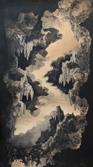 Fototapeta premium A winding river through a canyon, showcasing the dramatic geological formations.