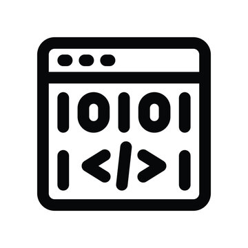 binary code line icon. vector icon for your website, mobile, presentation, and logo design.