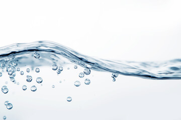 AI. Water, studio shot on white background