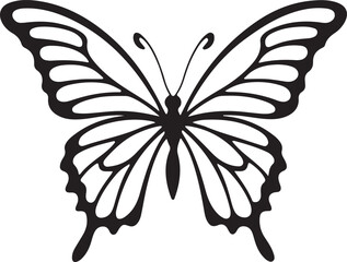 butterfly silhouette vector image, butterfly vector image.