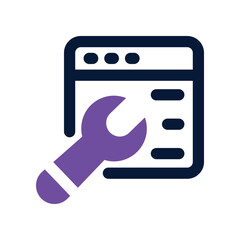 web maintenance dual tone icon. vector icon for your website, mobile, presentation, and logo design.