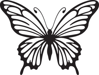 butterfly silhouette vector image, butterfly vector image.