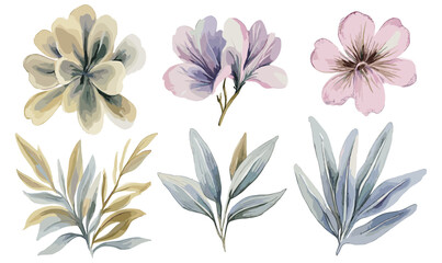 Watercolor floral design for wrapping paper, fabric, and textile with a manual composition, perfect for creating beautiful covers and adding artistic flair to different products and designs.