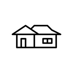 Line icon of a traditional javanese house