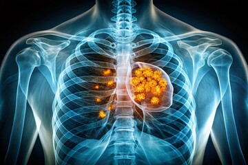 Chest X-ray Showing Pulmonary Tuberculosis Infection