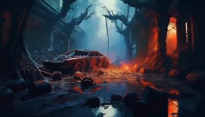 aftermath a wreckage in the gloom