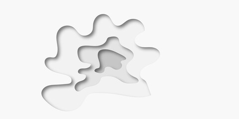 Abstract white papercut out background texture design. For web, wall paper, brochure and other pattern designs.
