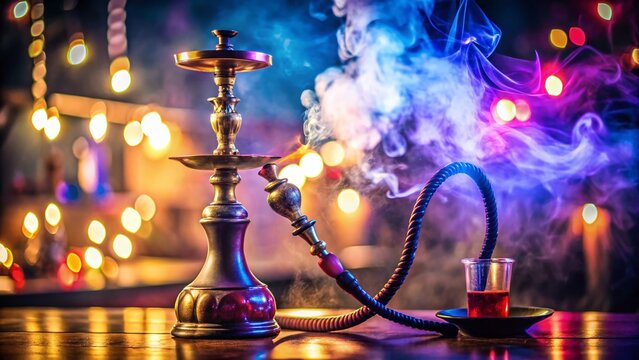 Cozy Shisha Hookah Session in Low Light