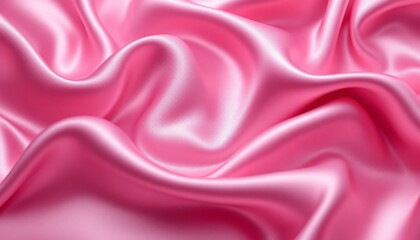Obraz premium Luxurious Pink Silk Fabric Drape Texture Background