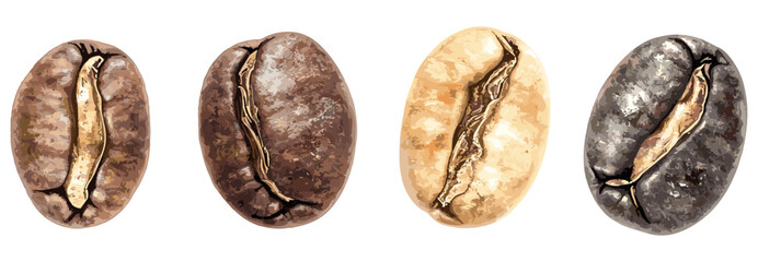 Old Coffee Beans in Soft Brown and Beige Pastel Shades, Uniting Vintage Food Art with Gentle Tones for a Classic, Relaxing Ambiance