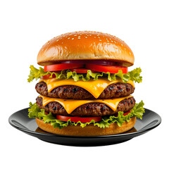 hamburger on a white background