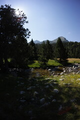 Summer hiking in Pyrenees Mountains, Andorra