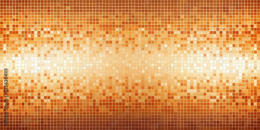 Poster Abstract Orange Mosaic Tile Background Texture Pattern Design