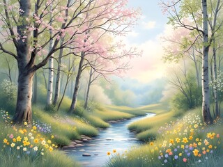 morning in the forest