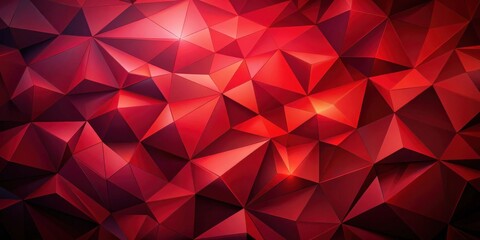 Obraz premium Abstract Crimson Low Poly Background Texture with Glowing Highlights