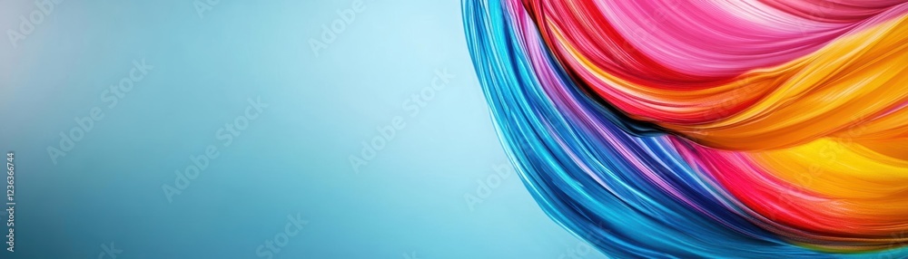 Poster vibrant and expressive abstract painting with dynamic colors and shapes evoking emotion and creativi