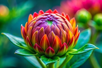 Fragile Beauty: A Macro Shot of a Budding Flower