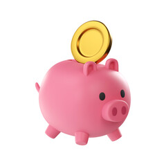 a piggy bank with coin